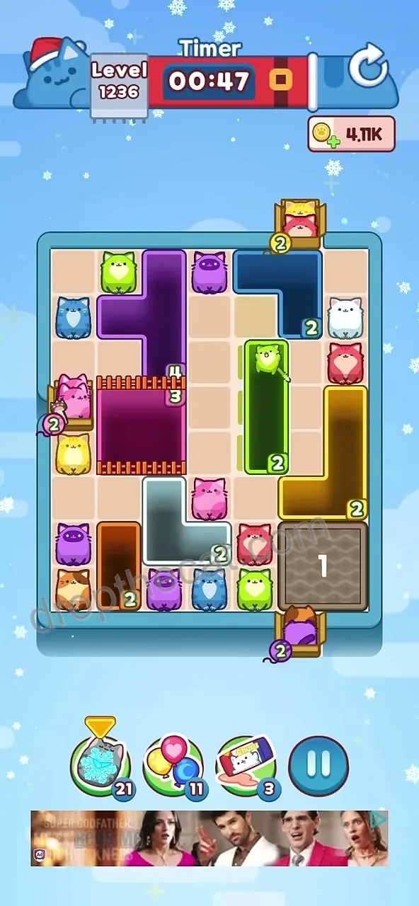 Drop The Cat Level 1236 step 1