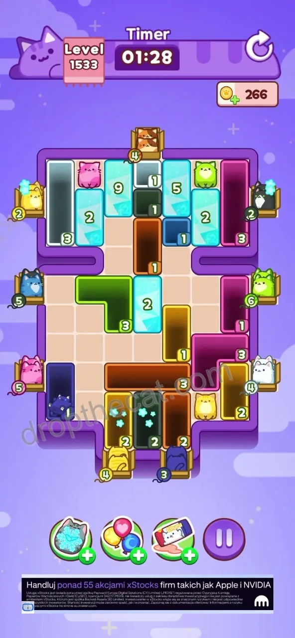 Drop The Cat Level 1533 step 1