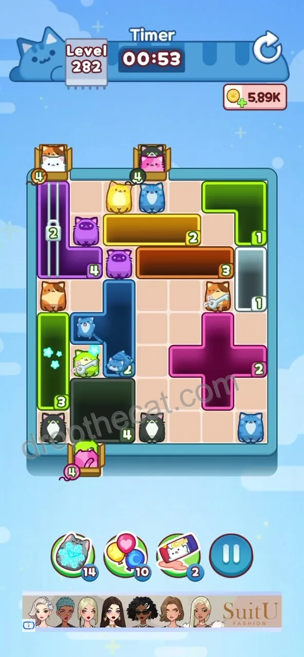 Drop The Cat Level 282 step 1