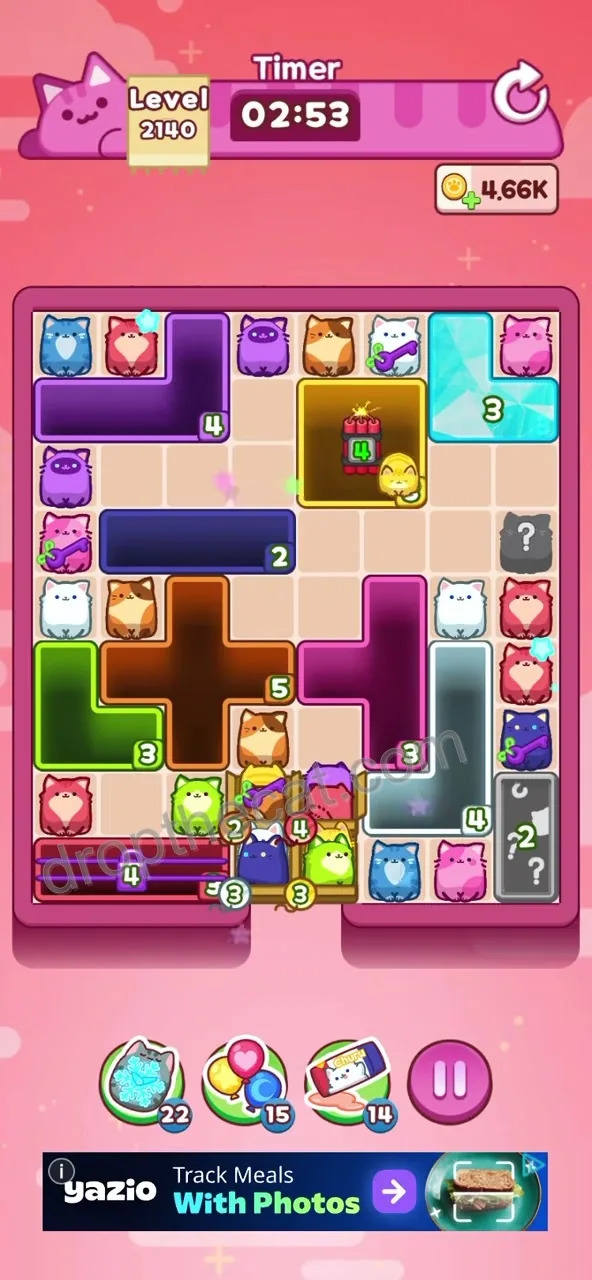 Drop The Cat Level 2140 step 2