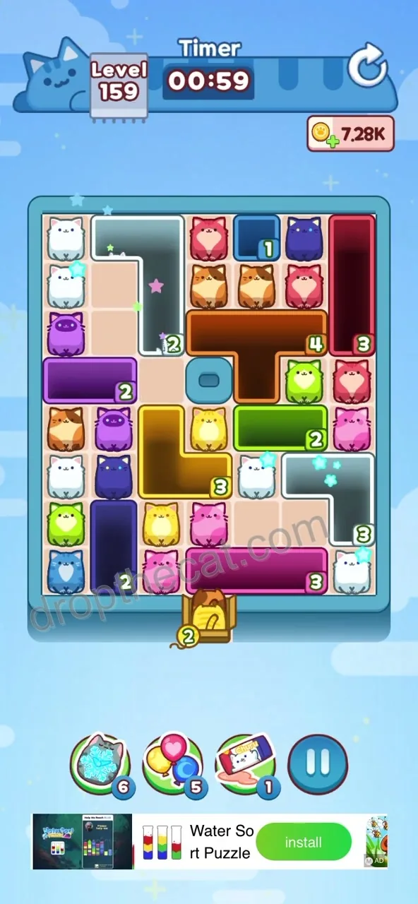 Drop The Cat Level 159 step 1