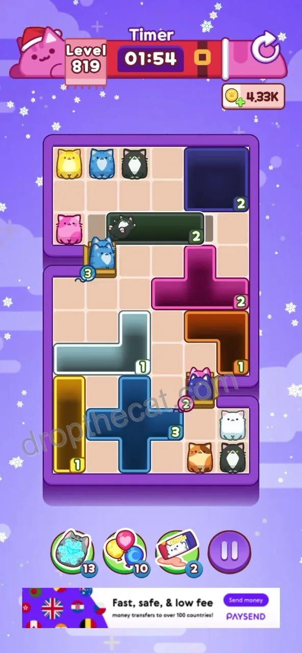 Drop The Cat Level 819 step 1