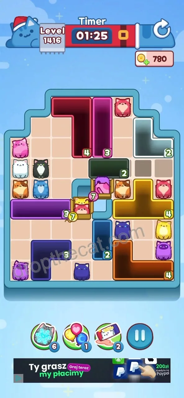 Drop The Cat Level 1416 step 1