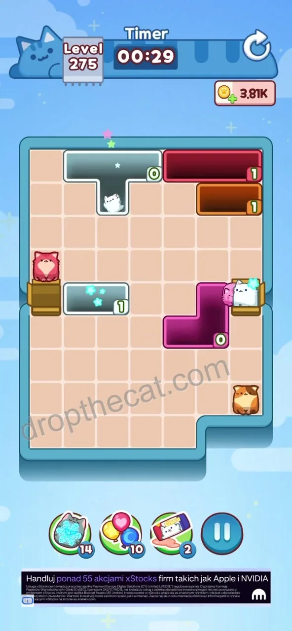 Drop The Cat Level 275 step 3