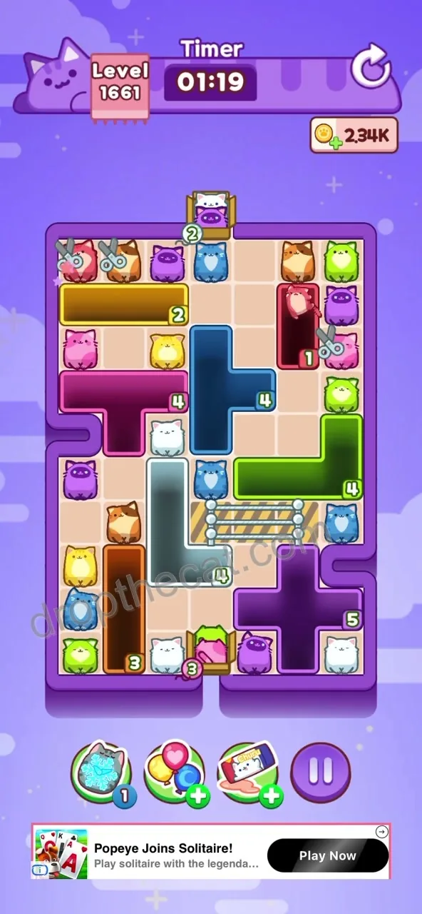 Drop The Cat Level 1661