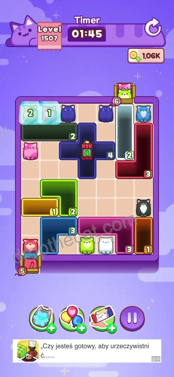 Drop The Cat Level 1507 step 1