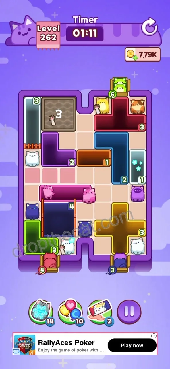 Drop The Cat Level 262 step 1