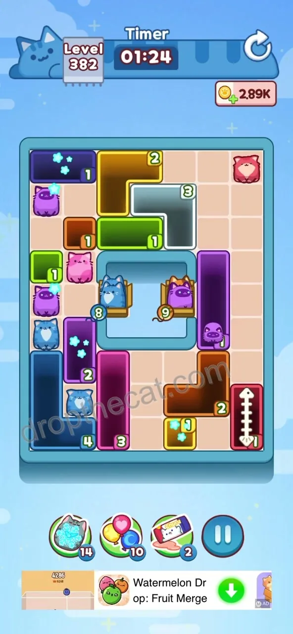 Drop The Cat Level 382 step 2