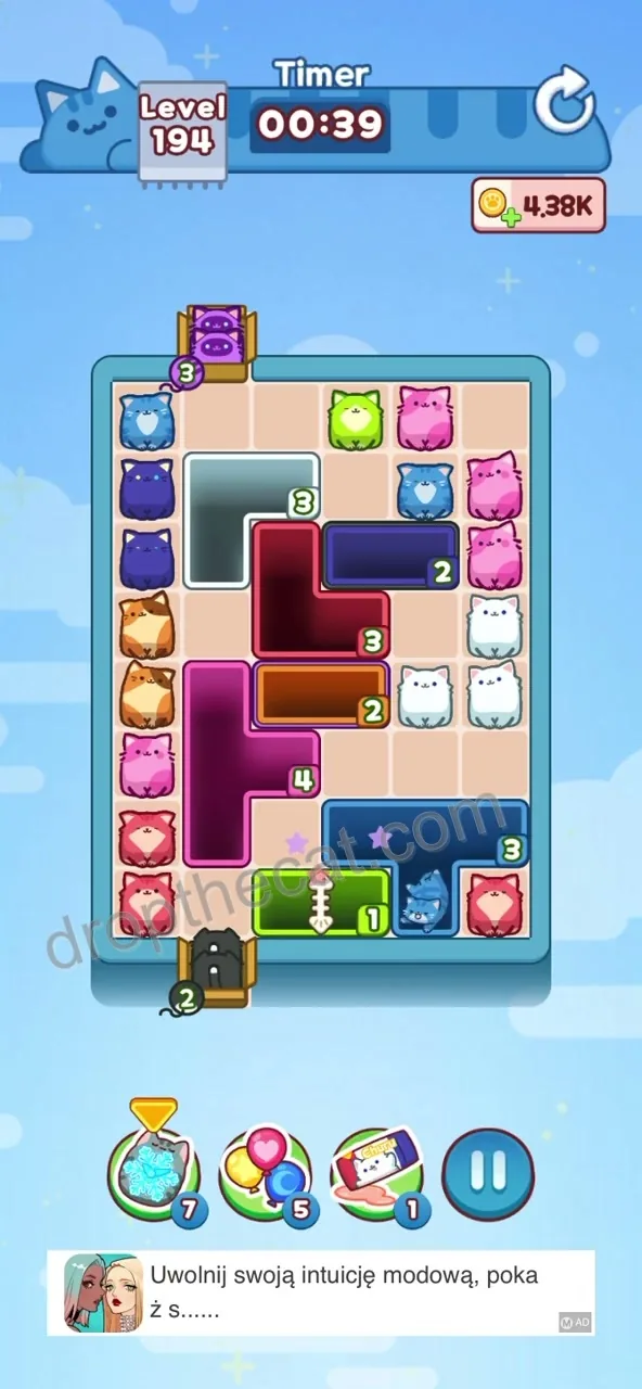 Drop The Cat Level 194