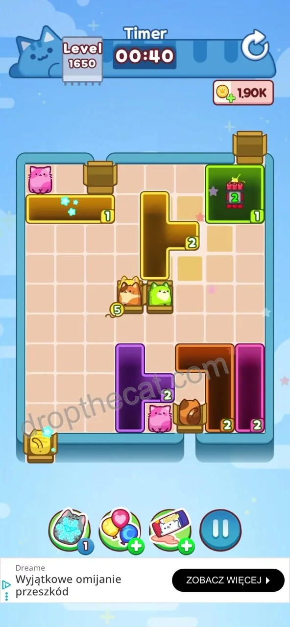 Drop The Cat Level 1650 step 3