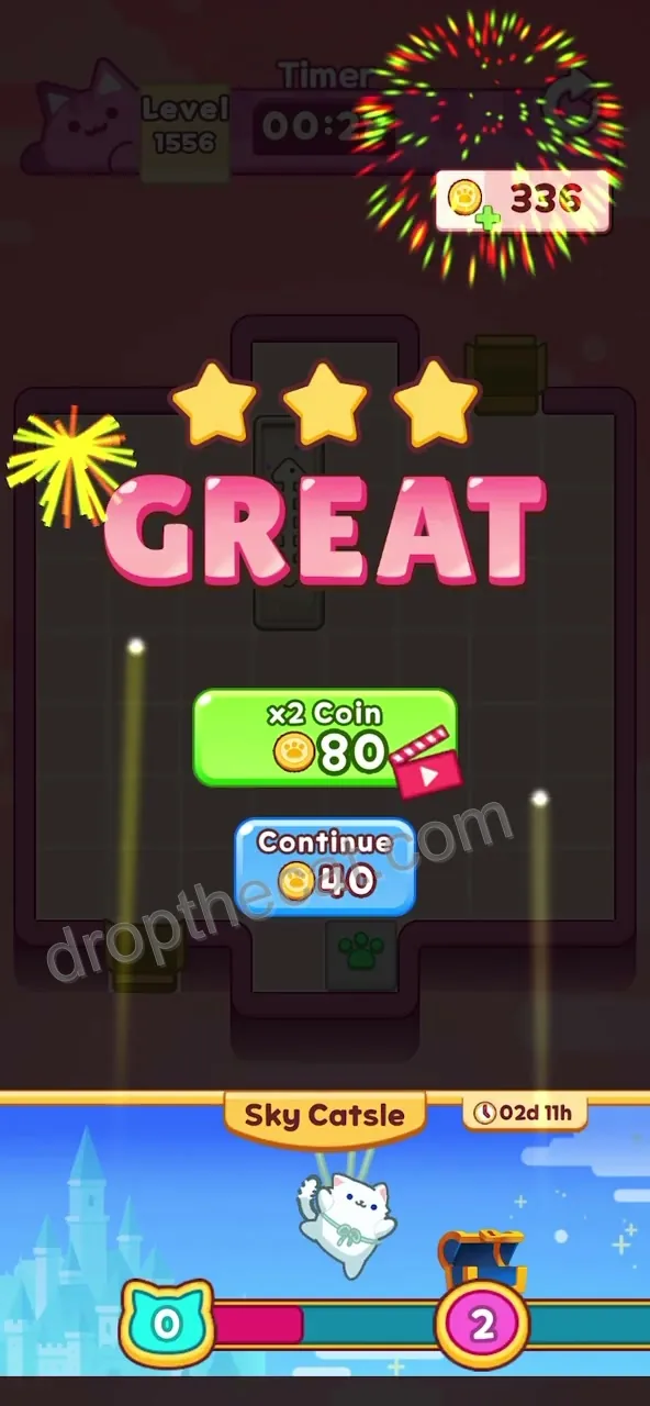 Drop The Cat Level 1556 step 3