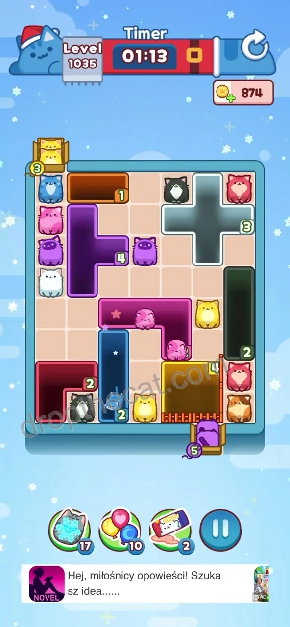 Drop The Cat Level 1035 step 2