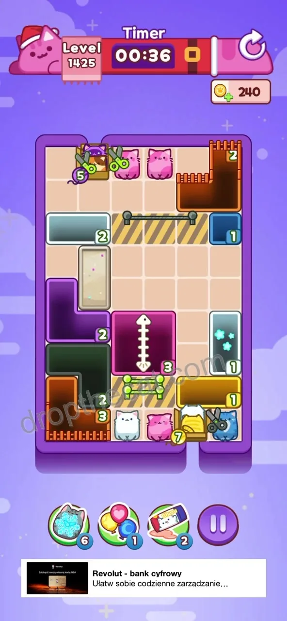 Drop The Cat Level 1425 step 3