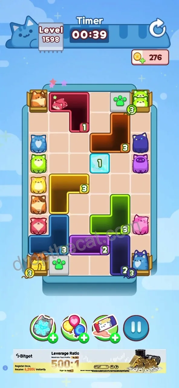 Drop The Cat Level 1598 step 2