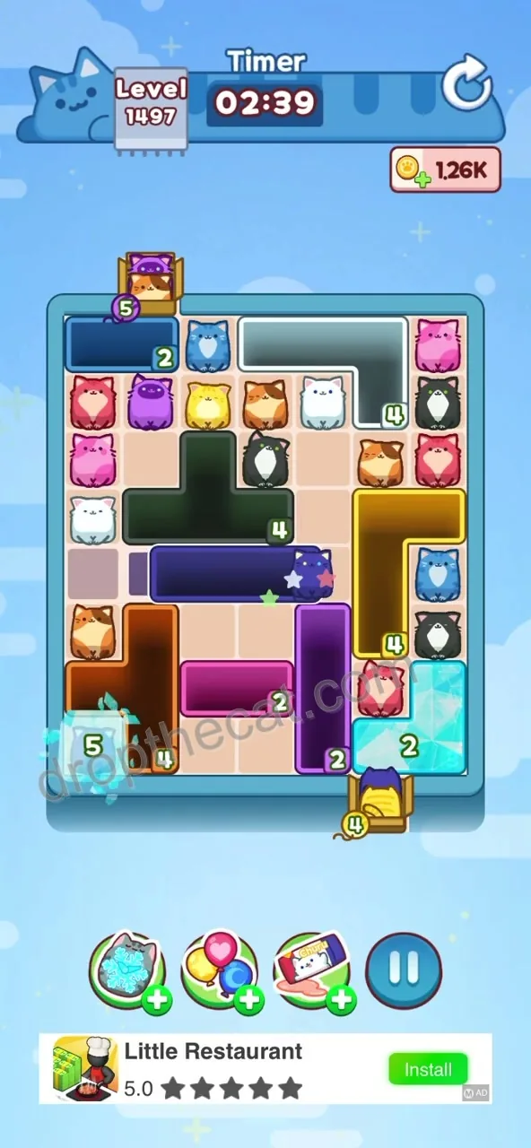 Drop The Cat Level 1497 step 1