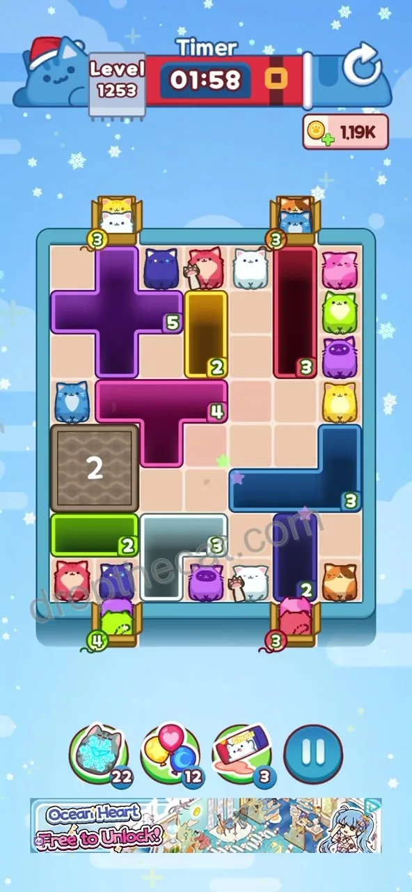Drop The Cat Level 1253