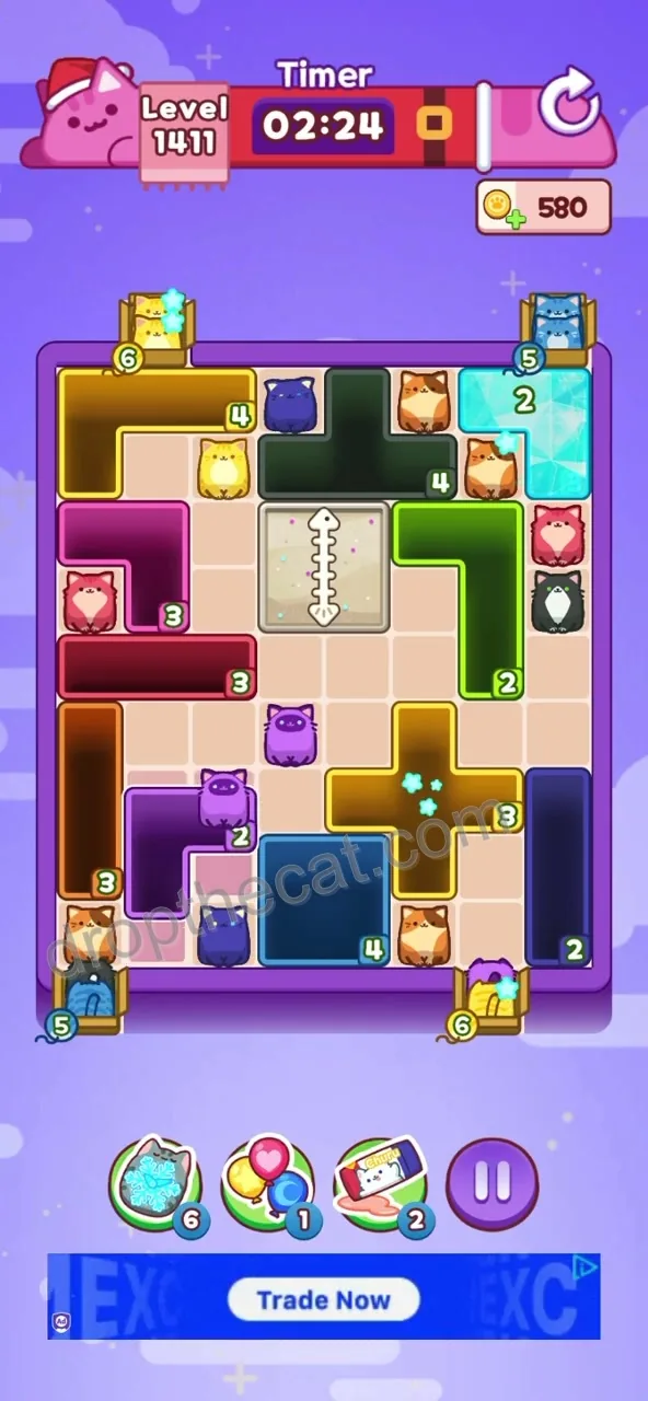 Drop The Cat Level 1411 step 1