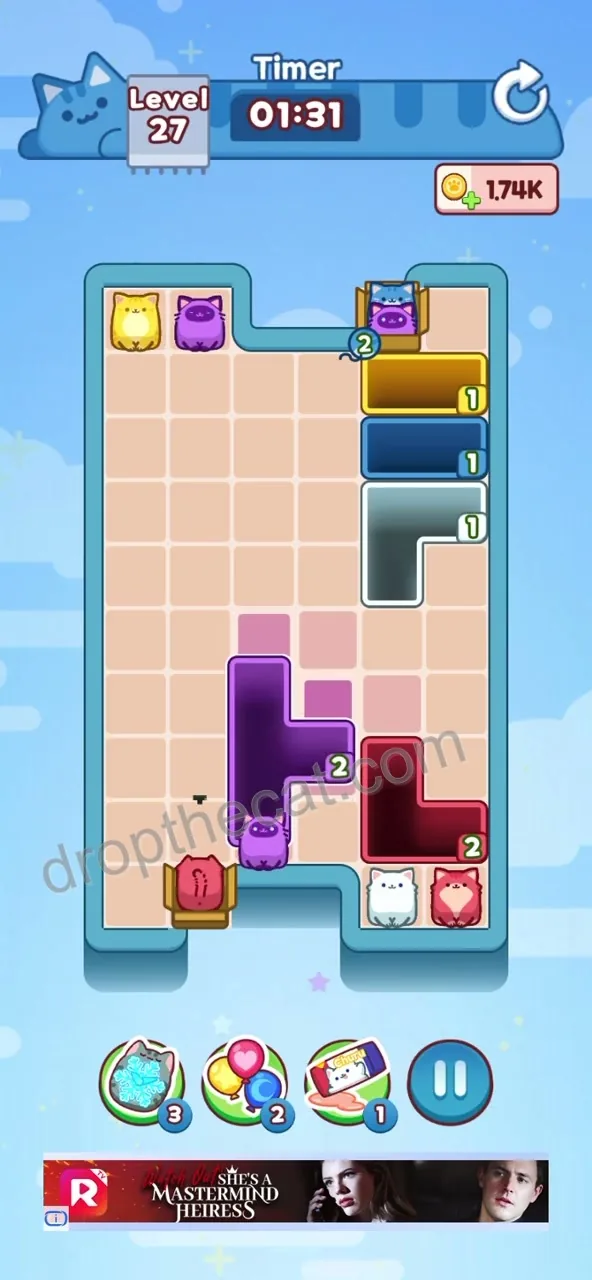 Drop The Cat Level 27 step 4