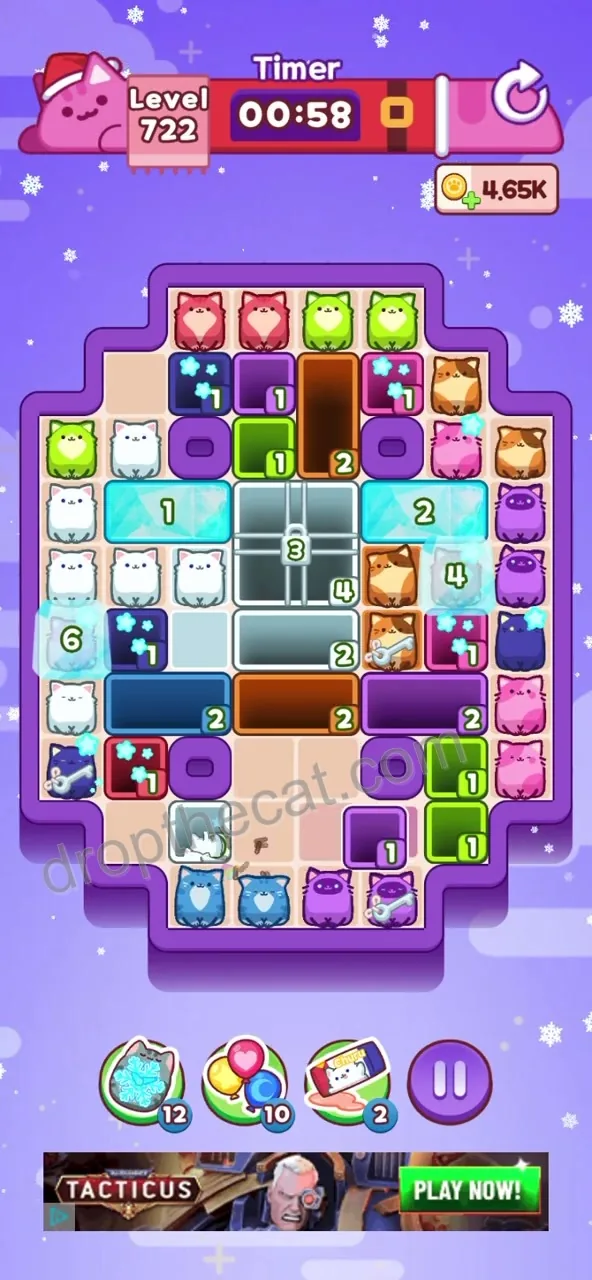 Drop The Cat Level 722 step 1