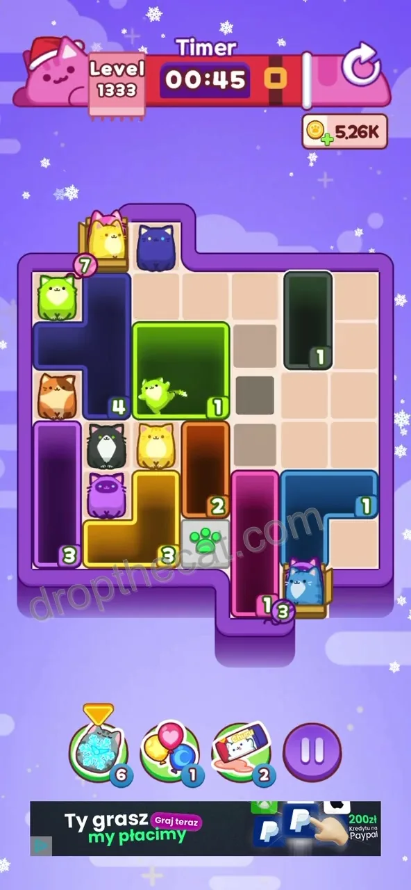 Drop The Cat Level 1333 step 3