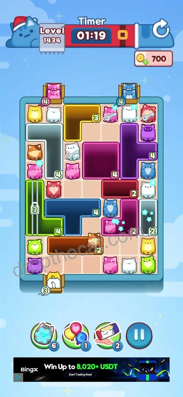 Drop The Cat Level 1434