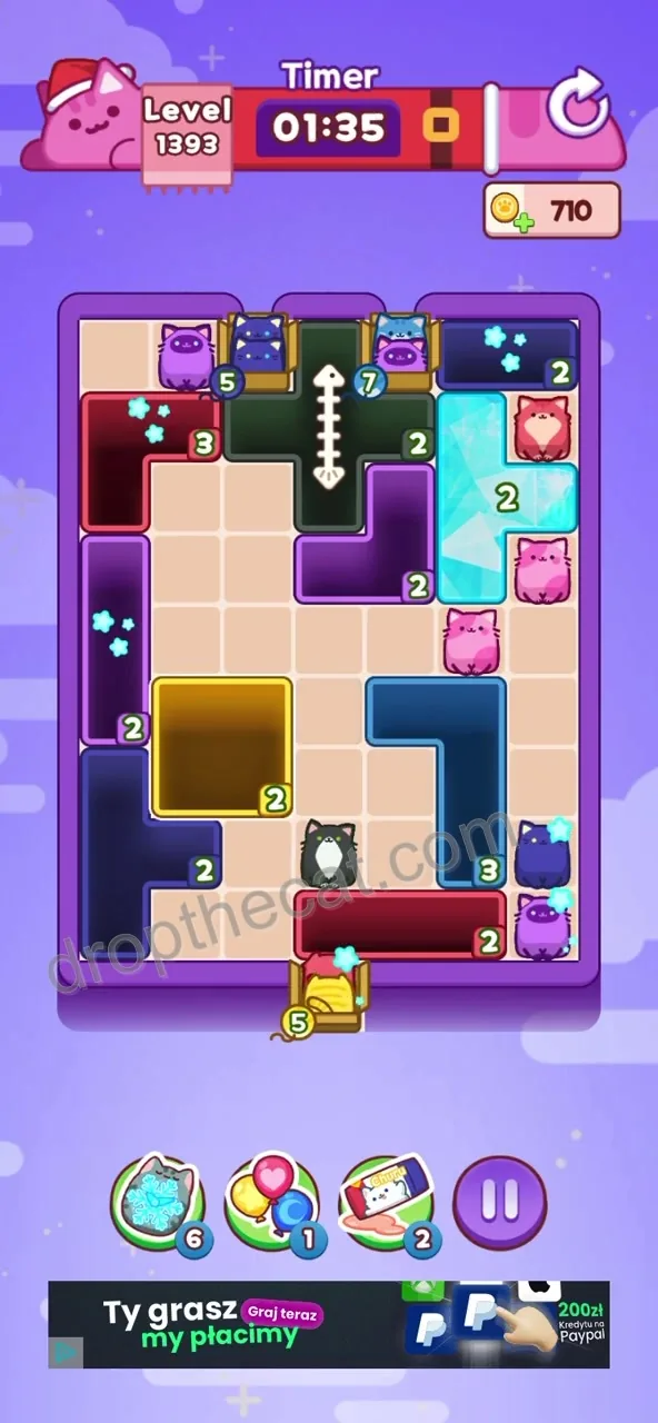 Drop The Cat Level 1393 step 2