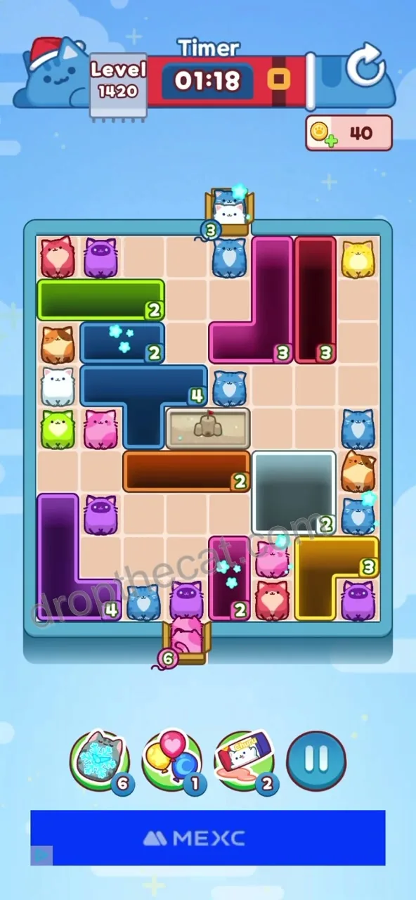Drop The Cat Level 1420 step 1