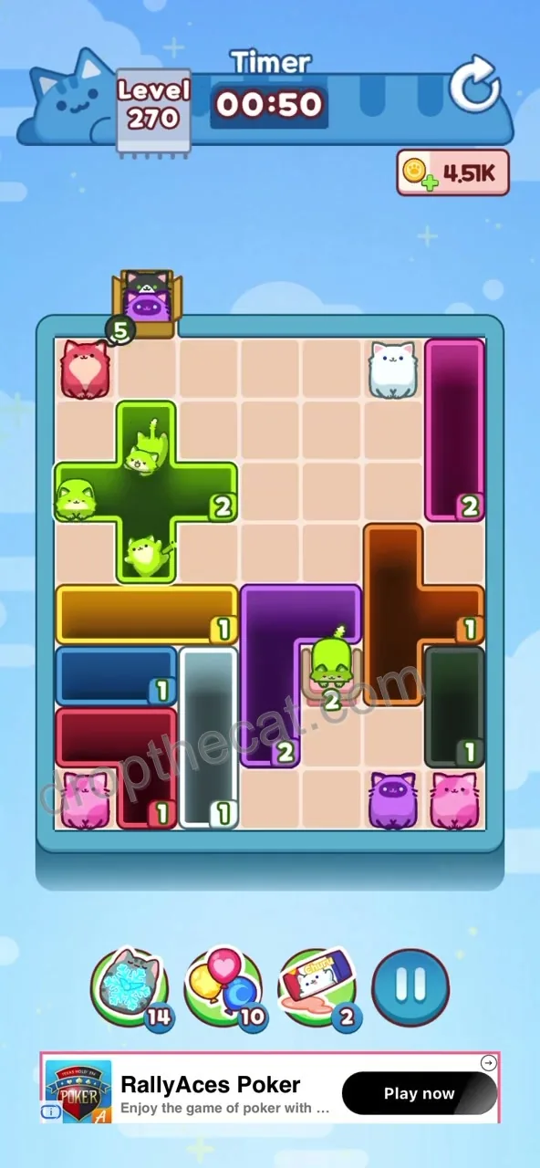 Drop The Cat Level 270 step 3