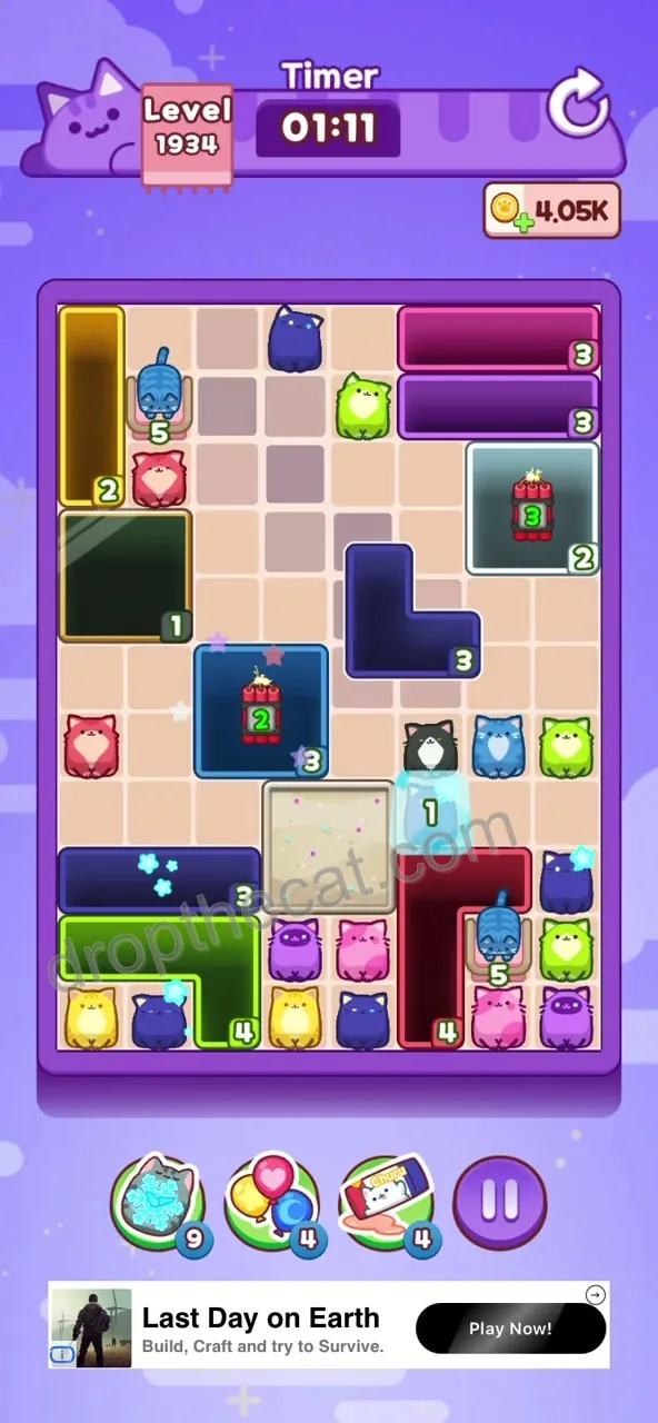 Drop The Cat Level 1934 step 2