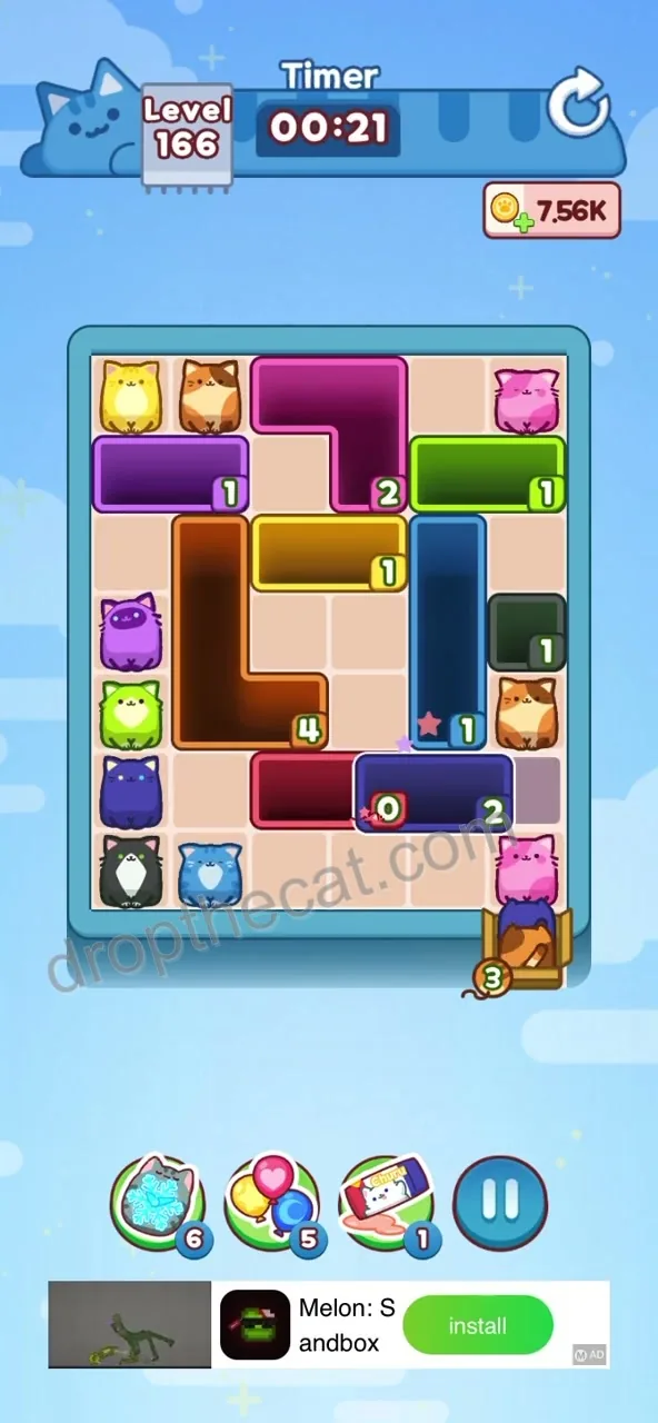 Drop The Cat Level 166 step 3