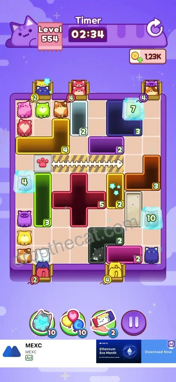 Drop The Cat Level 554 step 1