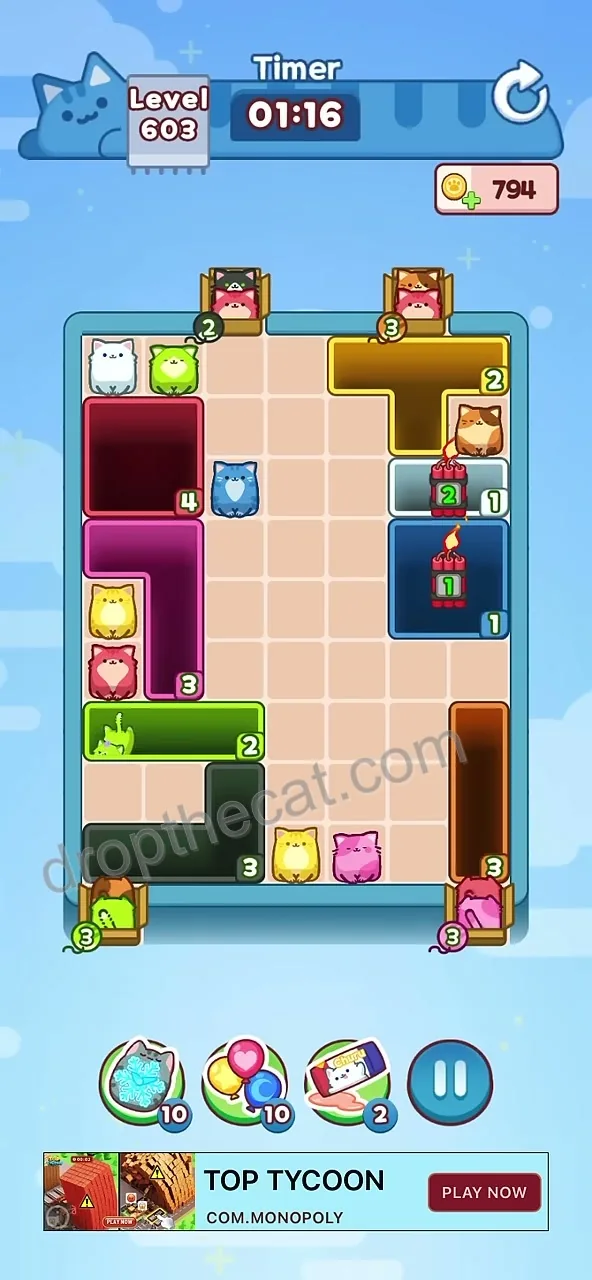 Drop The Cat Level 603 step 2
