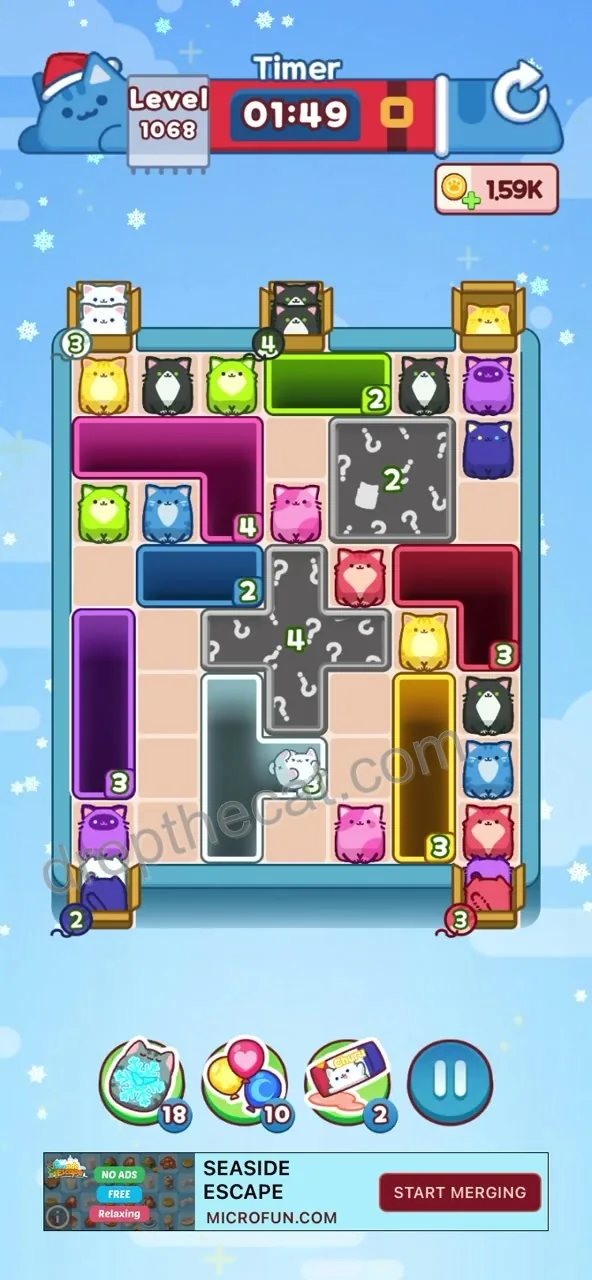 Drop The Cat Level 1068 step 1