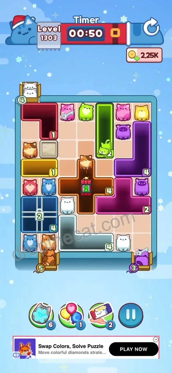 Drop The Cat Level 1303 step 1