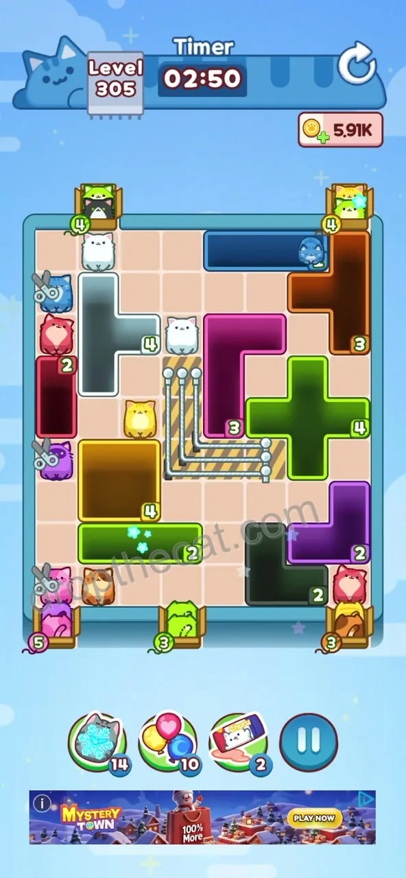 Drop The Cat Level 305 step 1