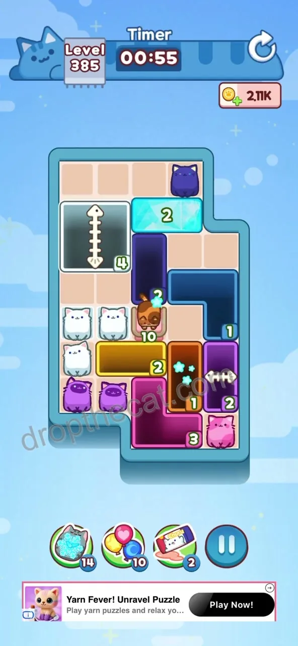 Drop The Cat Level 385 step 2