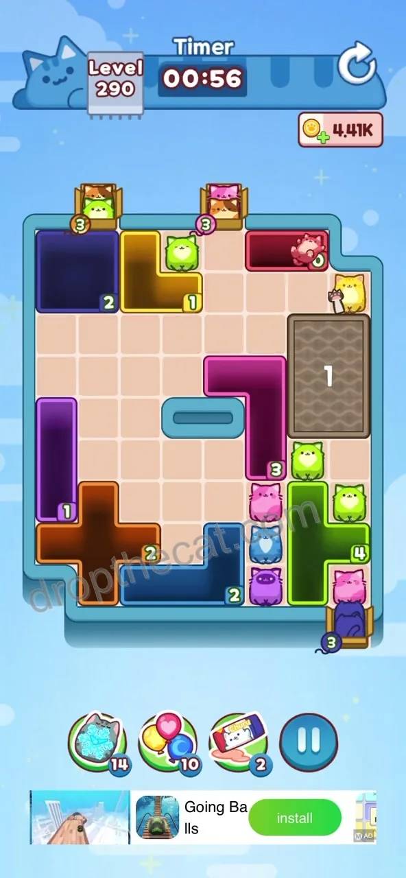 Drop The Cat Level 290 step 2
