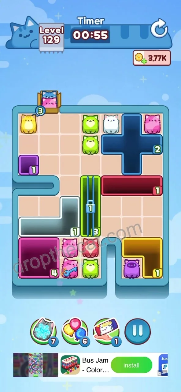 Drop The Cat Level 129 step 2