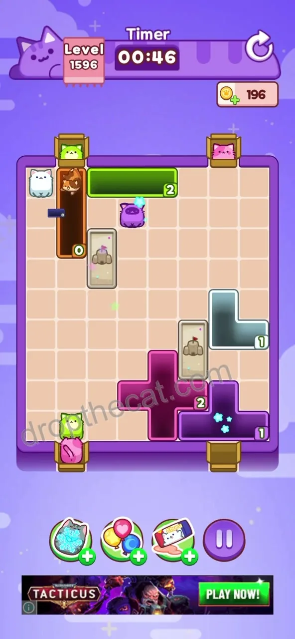 Drop The Cat Level 1596 step 3