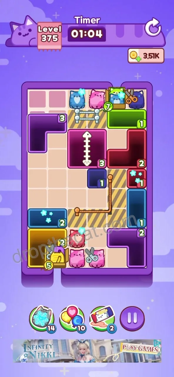 Drop The Cat Level 375 step 2