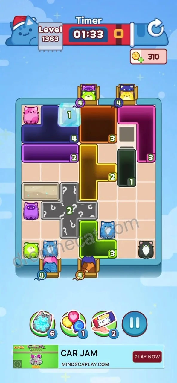 Drop The Cat Level 1363 step 2