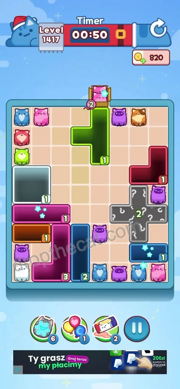 Drop The Cat Level 1417 step 2