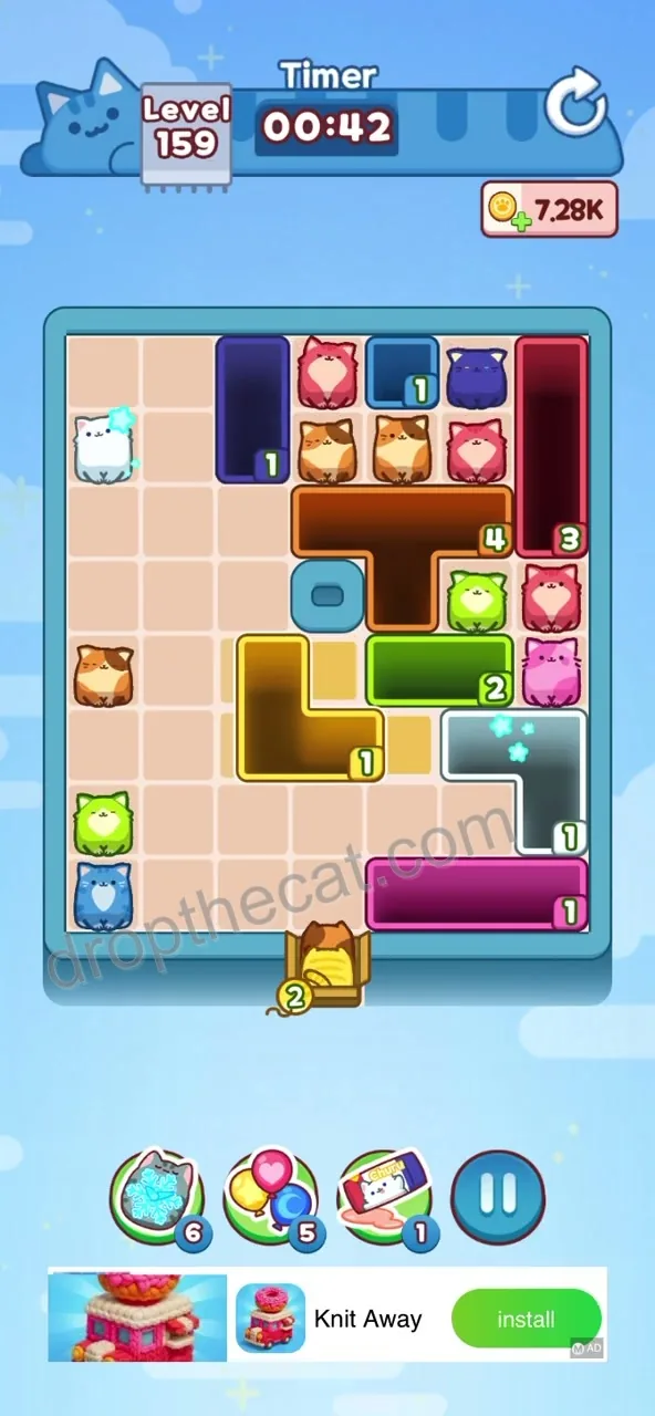 Drop The Cat Level 159 step 3