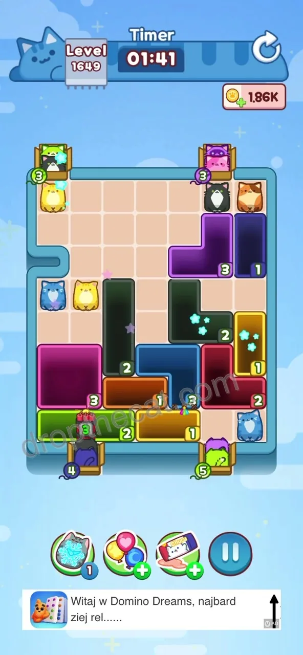 Drop The Cat Level 1649 step 3