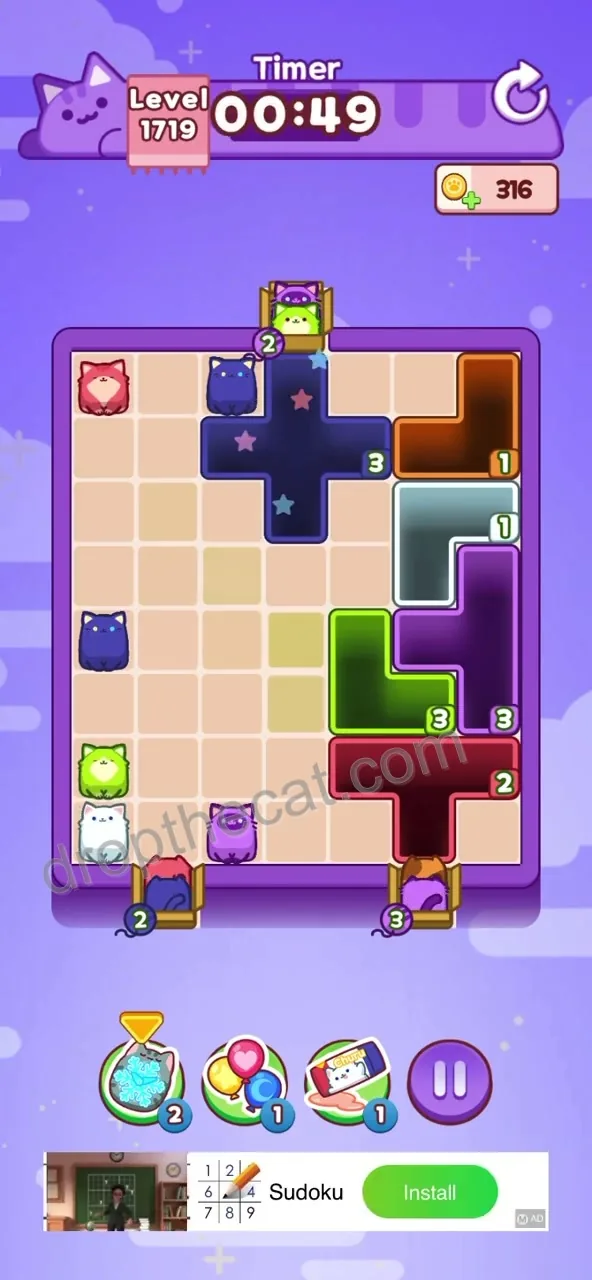Drop The Cat Level 1719 step 3
