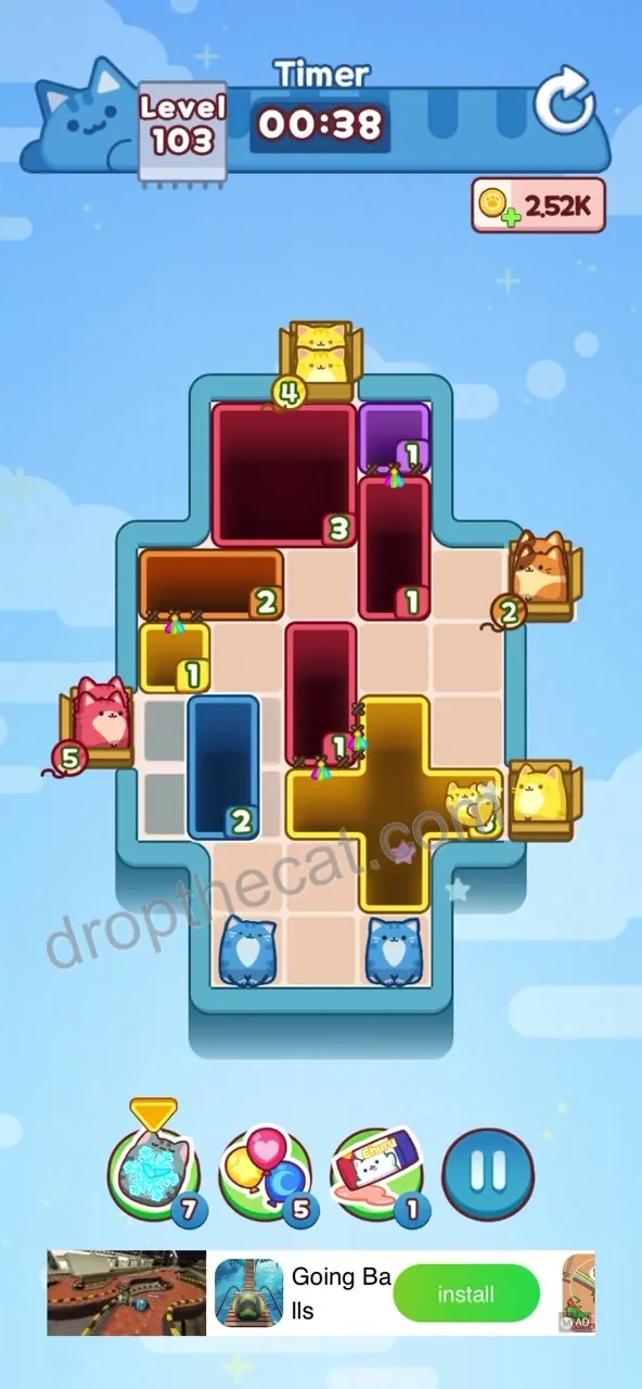 Drop The Cat Level 103 step 3