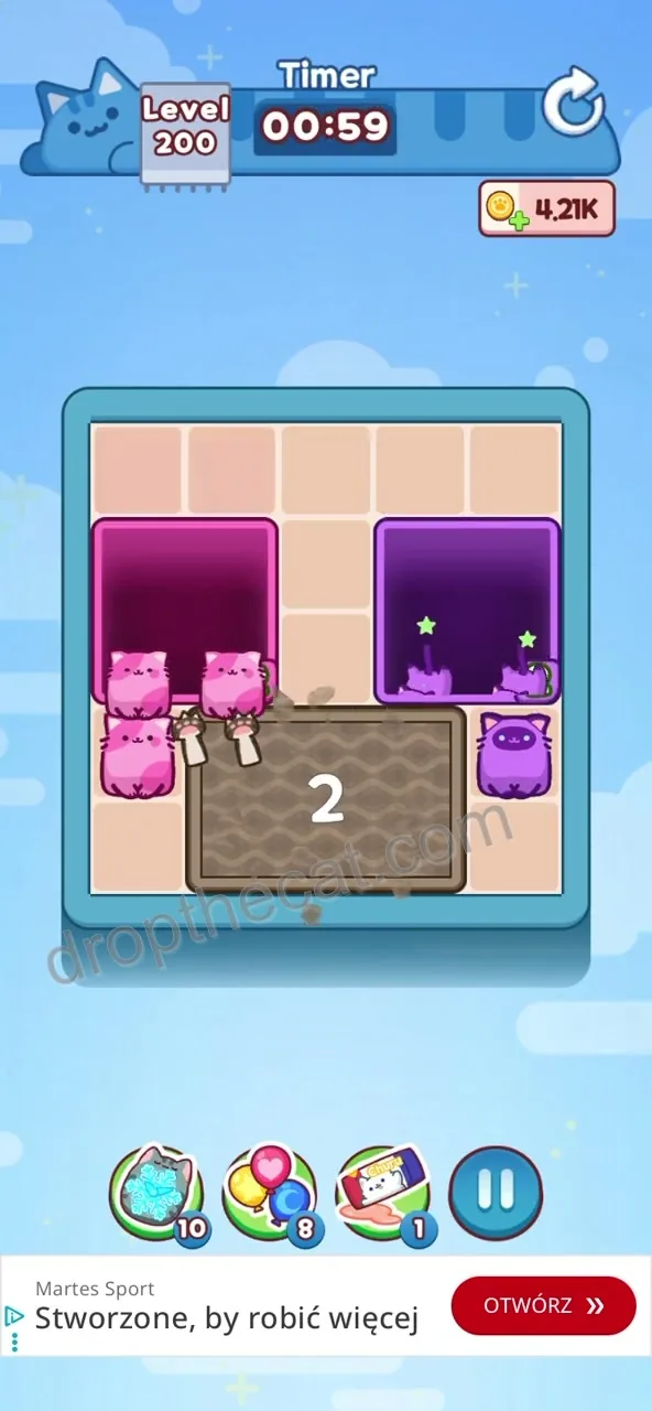 Drop The Cat Level 200