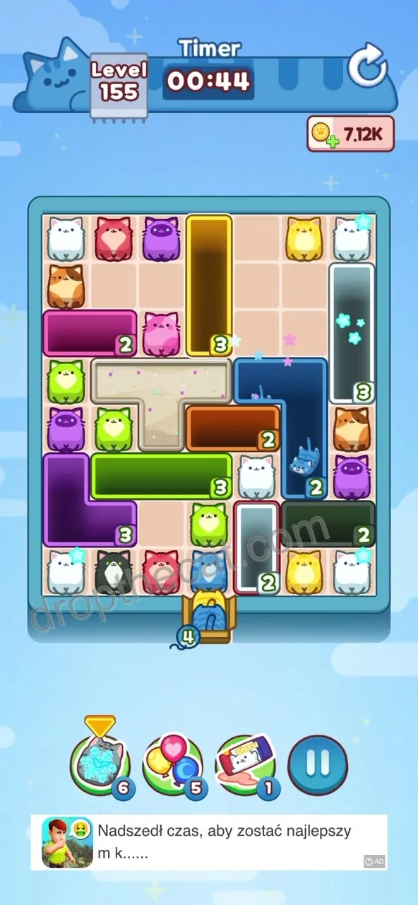 Drop The Cat Level 155