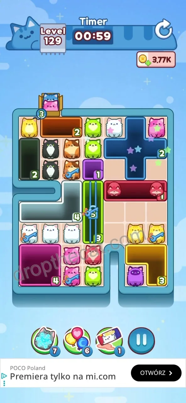 Drop The Cat Level 129