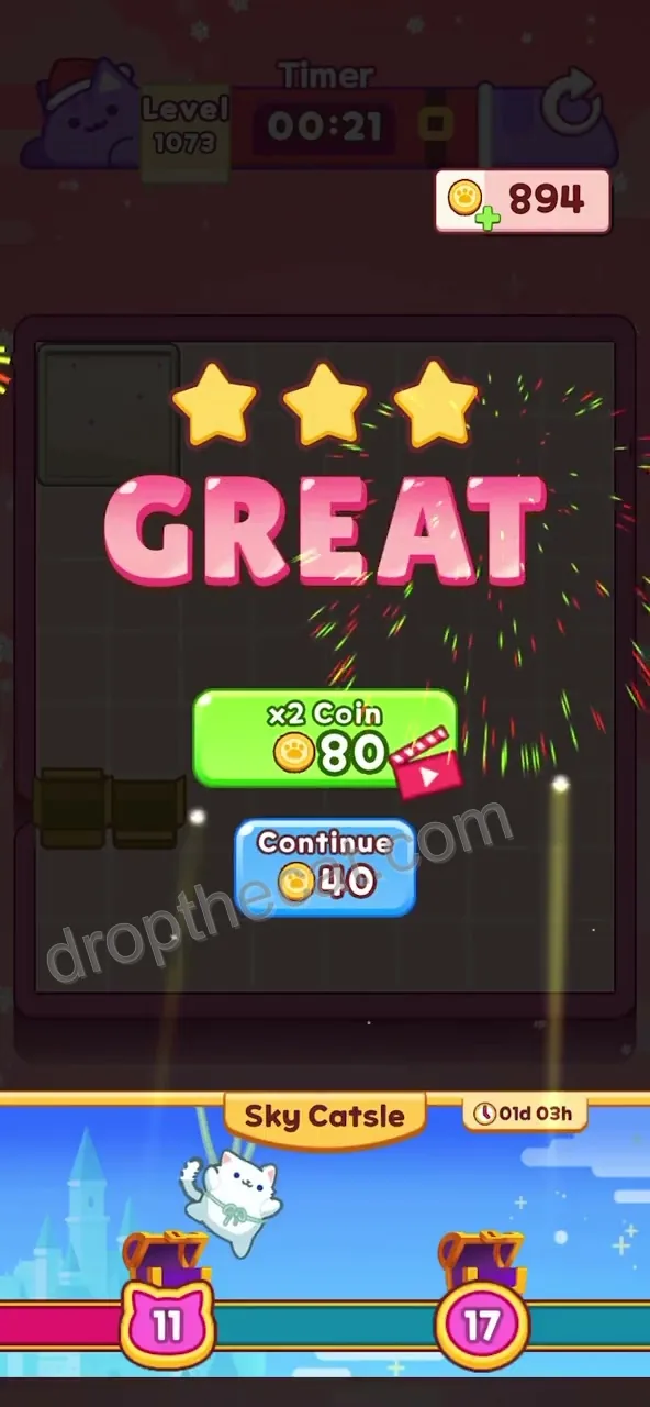 Drop The Cat Level 1073 step 4